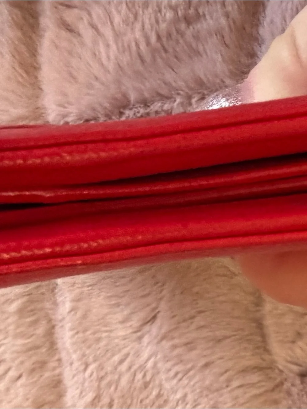 Salvatore Ferragamo Red Leather Vara Bow Wallet with Gold Hardware